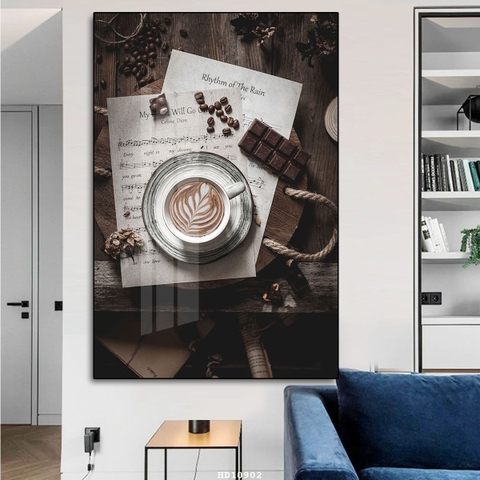 Tranh đơn treo tường Tráng gương cao cấp trang trí quán cafe phòng làm việc tỷ lệ 2:3 -56