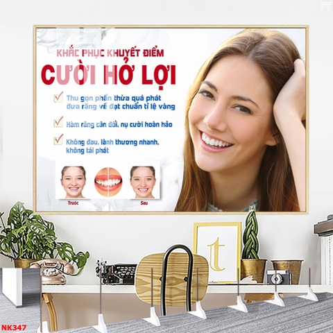 Tranh treo tường đơn dọc Tráng gương Cao Cấp Phòng Khám Nha Khoa - Răng Hàm Mặt- Nụ Cười Đẹp tỷ lệ 2:3 -21