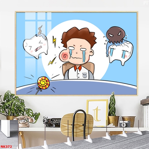Tranh treo tường đơn Tráng gương Cao Cấp Phòng Khám Nha Khoa Nhi-Giáo dục Trẻ Em Chăm sóc Răng Miệng Dễ Thương  tỷ lệ 2:3 -31