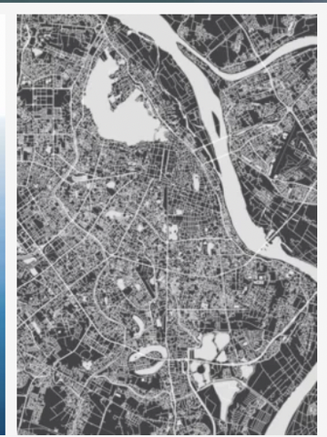 Tranh bản đồ Hà Nội treo tường đơn dọc canvas Tráng gương (tỷ lệ 2:3) -11