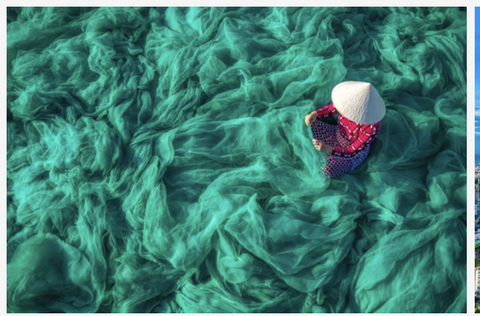 Tranh treo tường Việt Nam-  Làng chài Kéo lưới đánh cá (tỷ lệ 2:3) -1