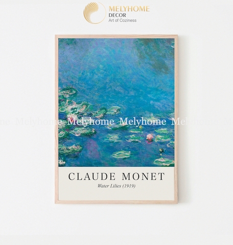 Tranh Đơn Dọc Treo Tường Tráng Gương / Canvas Cao Cấp Danh Hoạ Claude Monet Trừu tượng Nghệ thuật H237