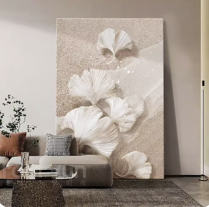Tranh Đơn Dọc Treo Tường Tráng Gương / Canvas Cao Cấp Trừu Tượng Tối Giản Boho Minimalism BHDN234- MELYHOME
