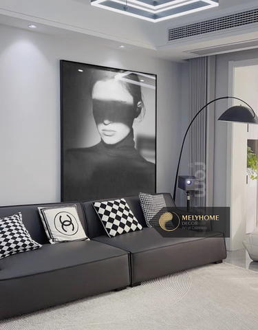 Tranh Đơn Dọc Treo Tường Tráng Gương / Canvas Cao Cấp Cô Gái Bí Ẩn Nghệ thuật TTD2311- MELYHOME