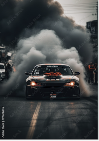 Tranh Đơn Dọc Treo Tường Tráng Gương / Canvas Cao Cấp Siêu Xe Oto Nghệ thuật X2320