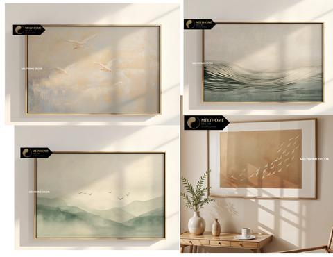 Tổng hợp các mẫu tranh Phong cảnh Tối Giản Rừng Núi wabi sabi nghệ Thuật Treo Tường Trang trí