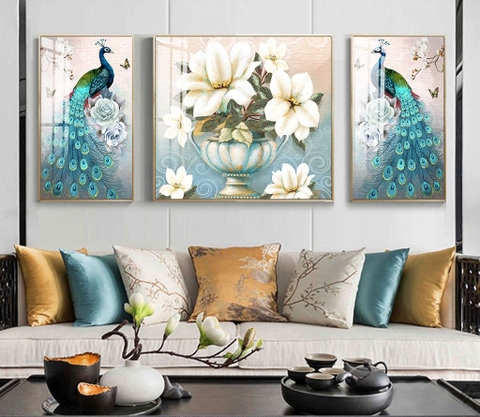 Bộ 3 tranh treo tường phong thuỷ Canvas Tráng gương cao cấp Tranh Công Phượng -13-1