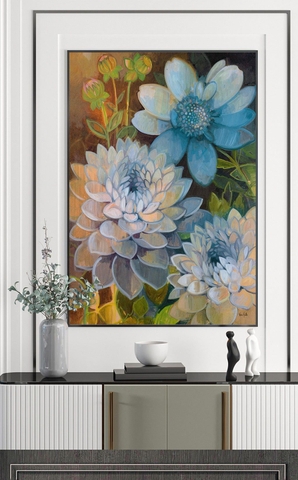 Tranh đơn treo tường Tráng gương Cao Cấp - Hoa  tỷ lệ 2:3 -10