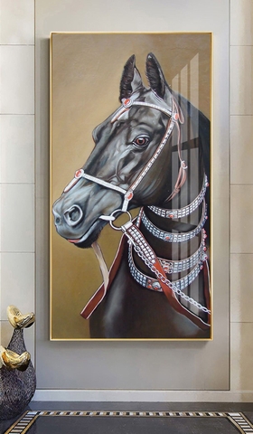 Tranh Đơn Dọc Treo Tường Tráng gương Ngựa hiện đại- tỷ lệ 1:2 -41