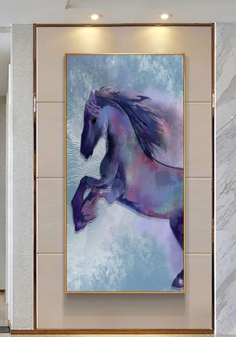Tranh Đơn Dọc Treo Tường Tráng gương Ngựa hiện đại- tỷ lệ 1:2 -46