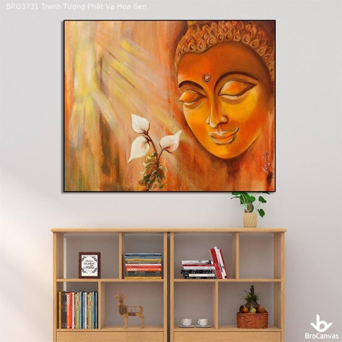 Tranh treo tường đơn dọc canvas Tráng gương phật giáo (tỷ lệ 2:3) -3