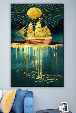 Tranh treo tường đơn dọc thuận buồm xuôi gió - tỷ lệ 2:3-7