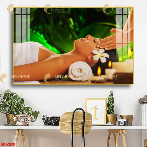 Tranh treo tường đơn dọc canvas Tráng gương spa thẩm mỹ viện  (tỷ lệ 2:3) -4