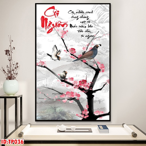 Tranh đơn treo tường Tráng gương Cao Cấp - Thư Pháp Chữ Cội Nguồn-  tỷ lệ 1:2 -20