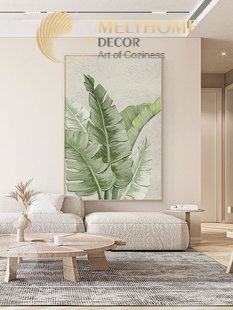 Tranh Đơn Dọc Treo Tường Tráng Gương / Canvas Lá Cây Nhiệt Đới CTQ238- MELYHOME