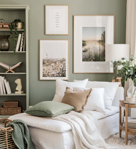 Bộ 3 Tranh Treo Tường Tráng gương/Canvas Phong Cảnh Châu Âu Sang Trọng - MELYHOME