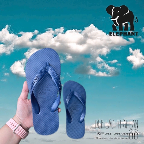 dép hiệu con voi màu xanh dương