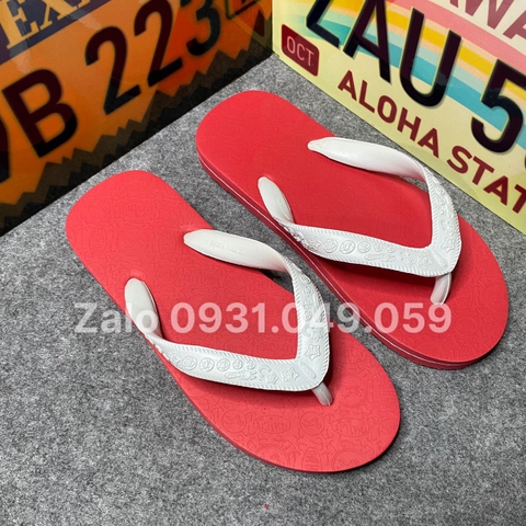 dép truyền thống Thái đỏ quai trắng