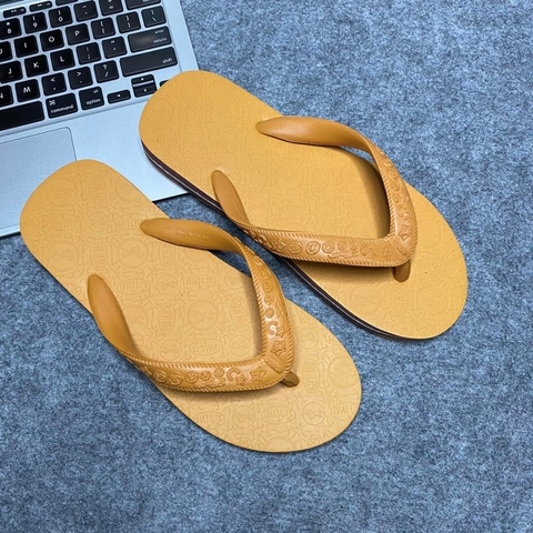 dép lào truyền thống Thái màu vàng