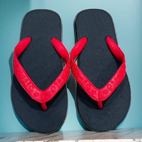 dép truyền thống đen quai đỏ