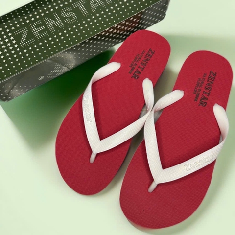 DÉP ZENSTAR ĐỎ QUAI TRẮNG