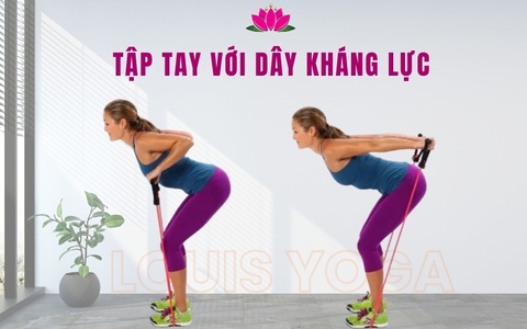Bài tập tay với dây kháng lực dễ thực hiện nhất