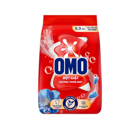 OMO bột giặt đỏ hương thơm mát 2.3kg