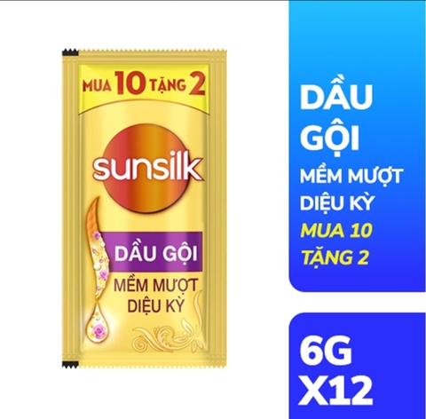 SUNSILK Dầu Gội Mềm Mượt Diệu Kỳ 6G  (10+2)