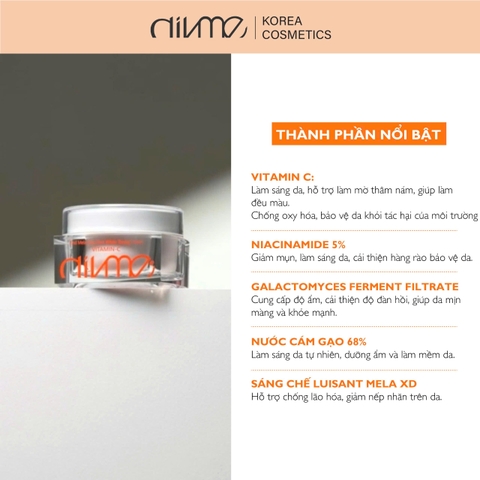 Kem Dưỡng Trắng Sáng Da Bổ Sung Vitamin C Divme 50ml