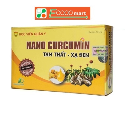 Nano Curcumin Tam Thất Xạ Đen HVQY hộp 3 vỉ*10 viên/vỉ