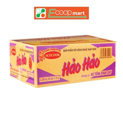 Mì gói Hảo hảo tôm chua cay - Thùng (30 gói x 75g)