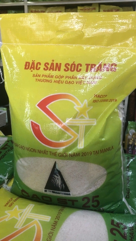 Gạo ST 25 Sóc Trăng (kho gạo SG) túi 5kg