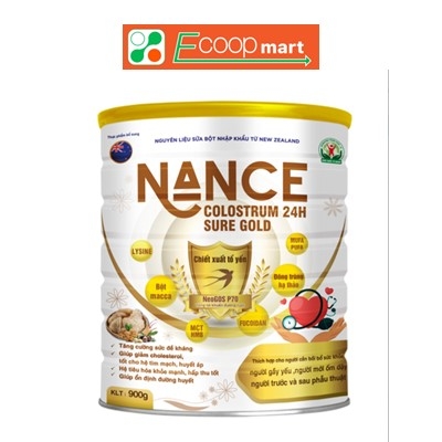 Sữa Nance Colostrum 24h Sure Gold - hộp 900g