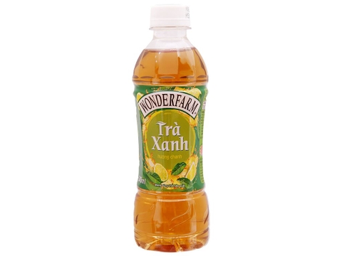 Trà xanh hương chanh Wonderfarm - chai 345ml