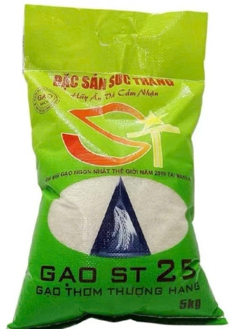 Gạo ST25 Sóc Trăng (kho gạo SG) túi 5kg