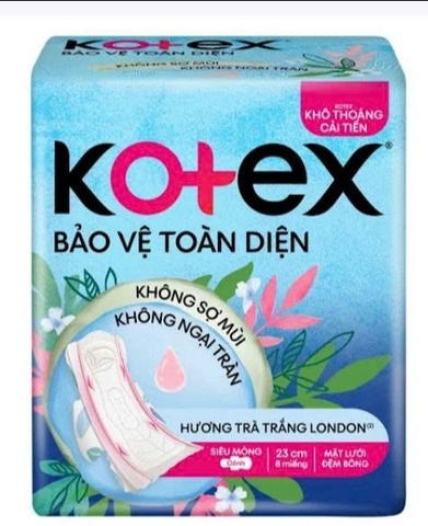 Băng vệ sinh Kotex Khô Thoáng 5 trong 1 siêu mỏng 8 miếng