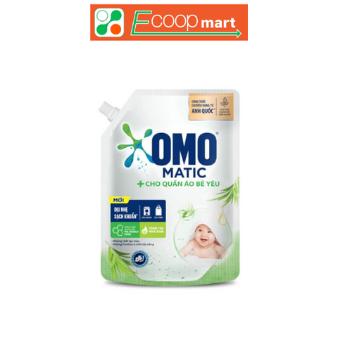 Nước giặt Omo Matic cho quần áo bé yêu túi 2kg