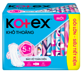 Băng vệ sinh Kotex Khô Thoáng siêu mỏng 20 miếng