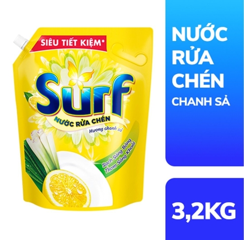 SURF NRC Hương Trà Xanh & Lá Dứa 3.2kg/4 túi