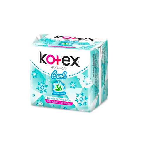 Băng vệ sinh KOTEX hằng ngày Cool siêu mỏng 20 miếng