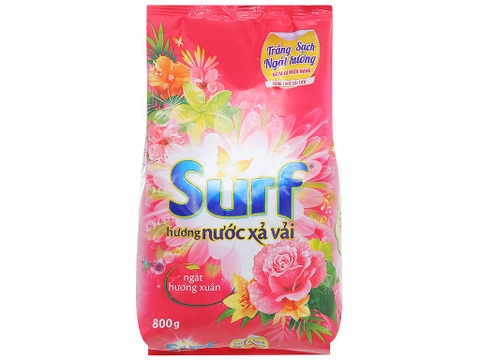 Bột Giặt Surf nước xả vải ngát hương xuân gói 800g