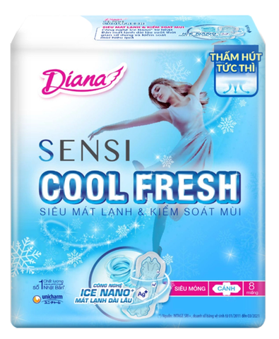 Băng vệ sinh Diana SenSi Cool Fresh 8 miếng