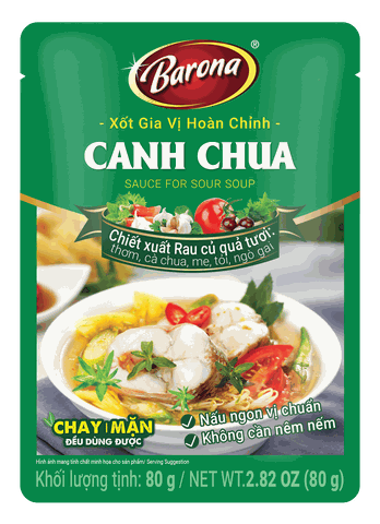 Xốt gia vị hoàn chỉnh barona - canh chua (80gr)
