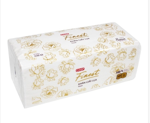 Khăn giấy lụa Coop Finest 220 tờ