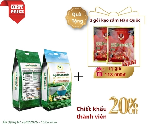 GẠO HỮU CƠ ST25 ĐẠI NÔNG PHÁT ƯU ĐÃI THÀNH VIÊN 20% VÀ TẶNG 2 GÓI KẸO SÂM HÀN QUỐC - ÁP DỤNG TỪ 28/4/2026 - 15/5/2026
