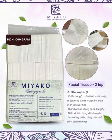 Khăn giấy Facial Tissue - 2 lớp - 1000g