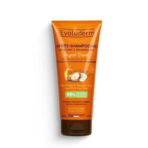 Dầu xả thiên nhiên không Silicon Evoluderm chiết xuất tinh dầu Argan dành cho tóc khô & hư tổn 200ml