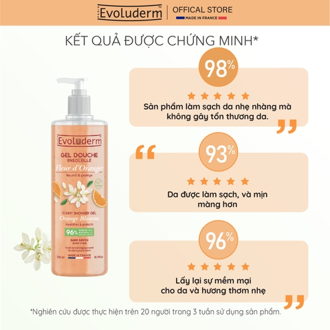 Gel tắm thiên nhiên thuần chay Evoluderm tinh chất Hoa Blossom 500ml