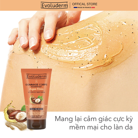 Tẩy tế bào chết toàn thân thiên nhiên thuần chay Evoluderm chiết xuất Argan 150g