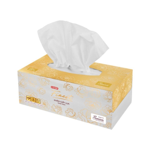 Khăn giấy hộp Co.op Finest 3 lớp 150 tờ-NT PM